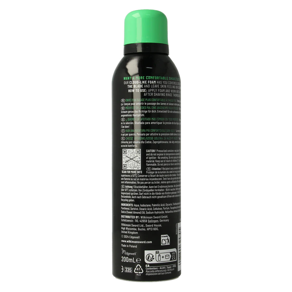 Wilkinson Shave foam sensitive 200.00 Milliliter