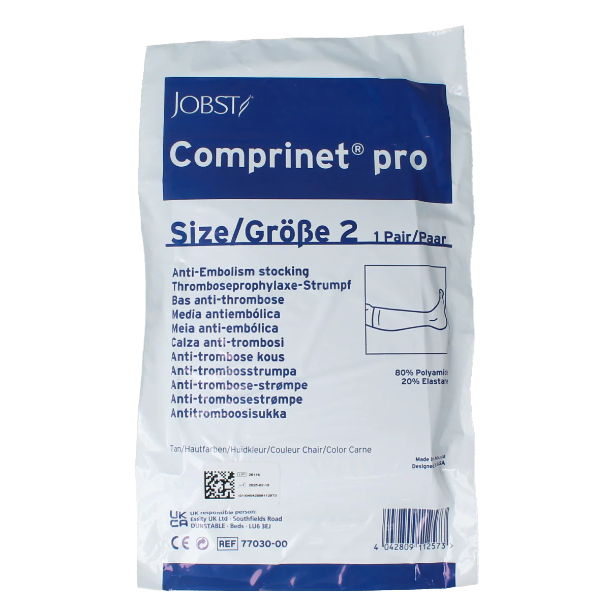 BSN Comprinet pro huid knie maat M 2.00 Stuks