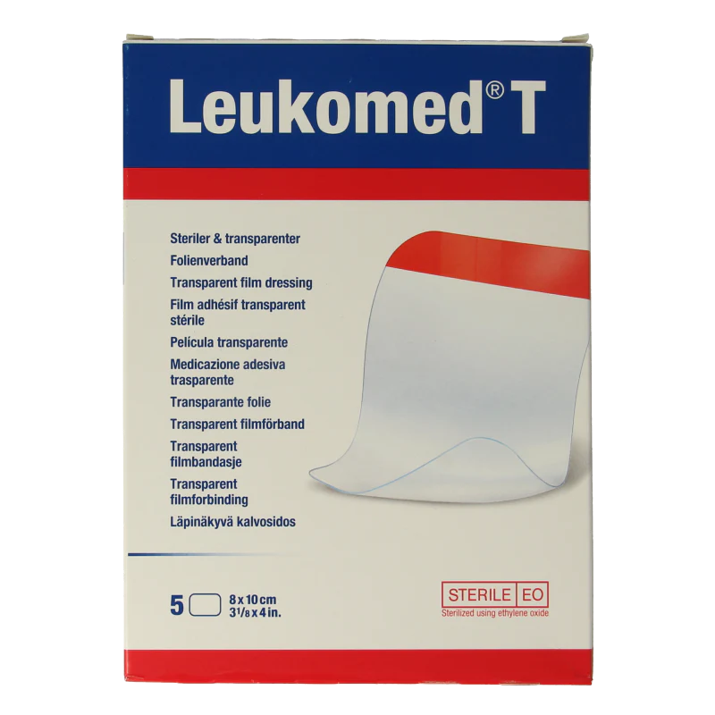 Leukomed Transparant wondverband T 8.0 x 10cm steriel  5 Stuks