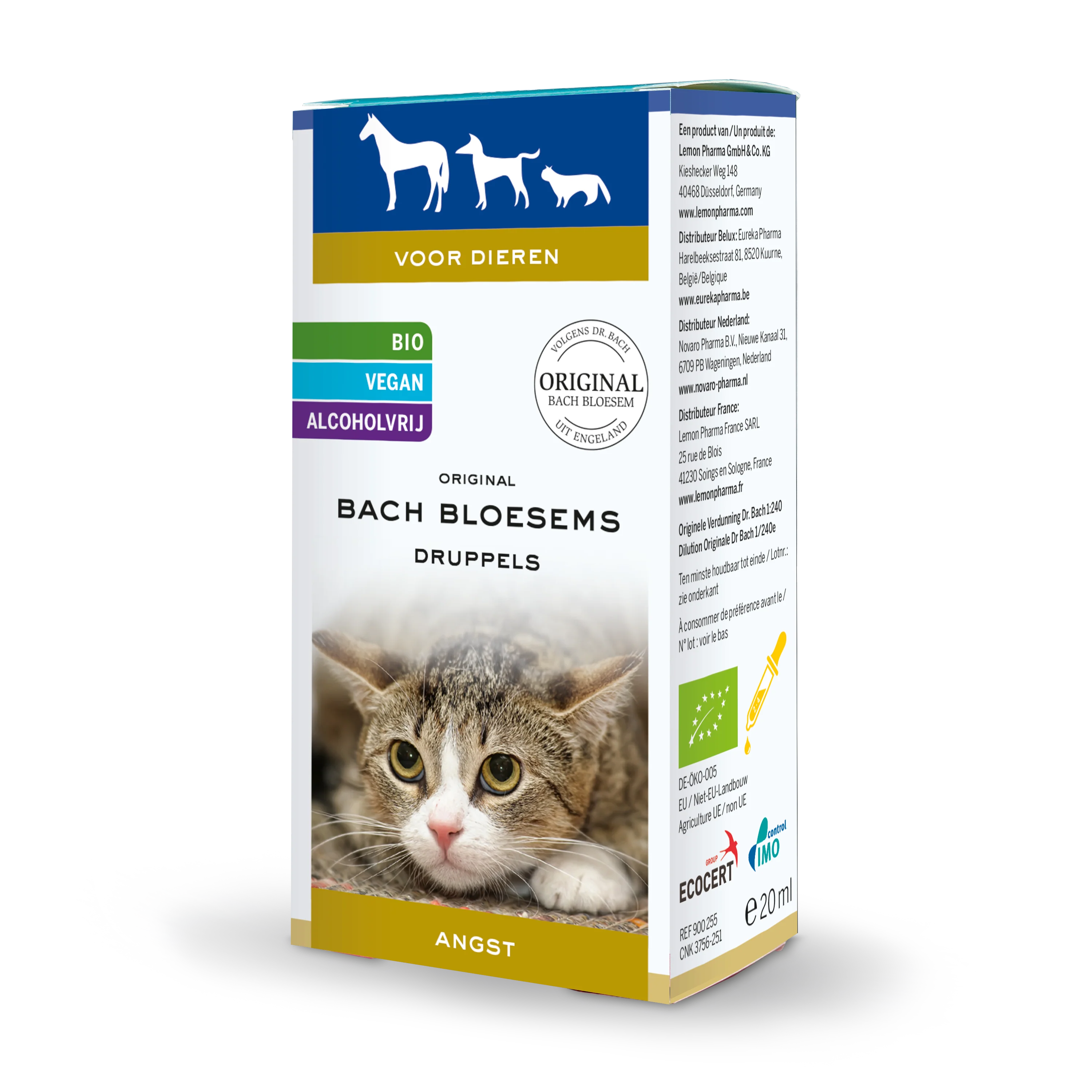 Bach Bloesem Bach bloesem dier angst bio 20.00 Milliliter