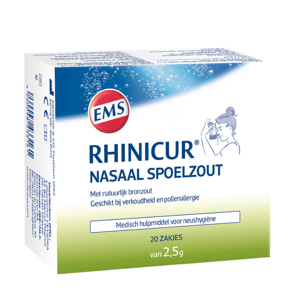Rhinicur Neus spoelzout 2.5 gram 20.00 Stuks