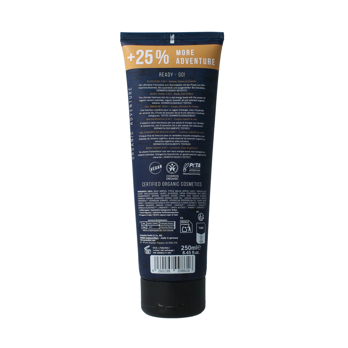 Benecos natural beauty Bio for men only body, hair & face wash 250.00 Milliliter