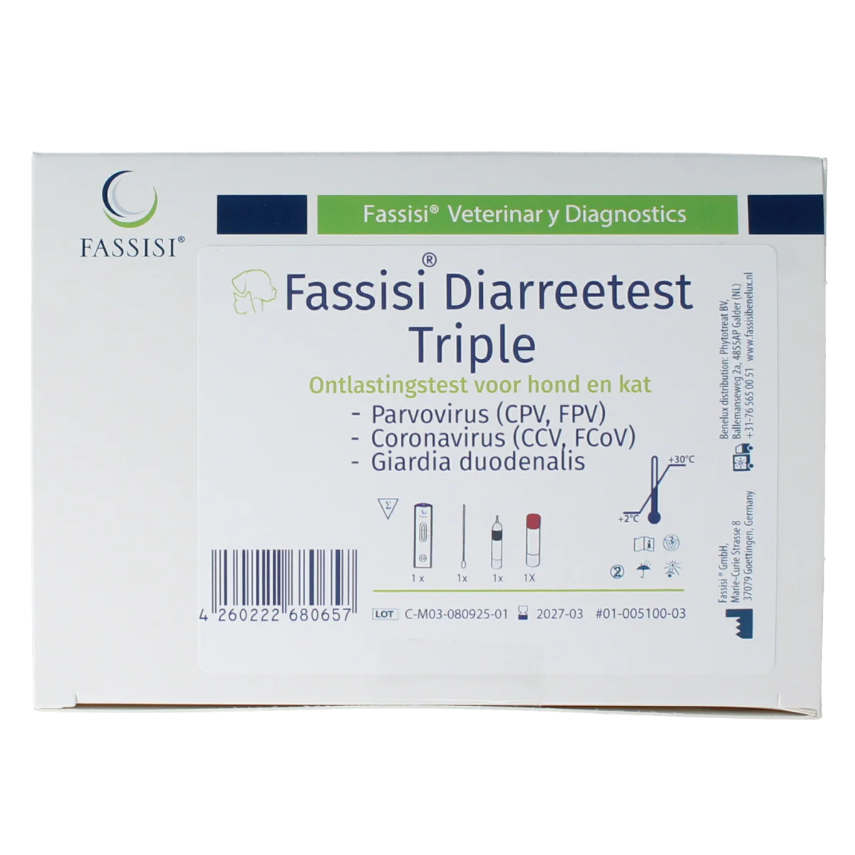 Fassisi Diarree sneltest triple 1.00 Stuks