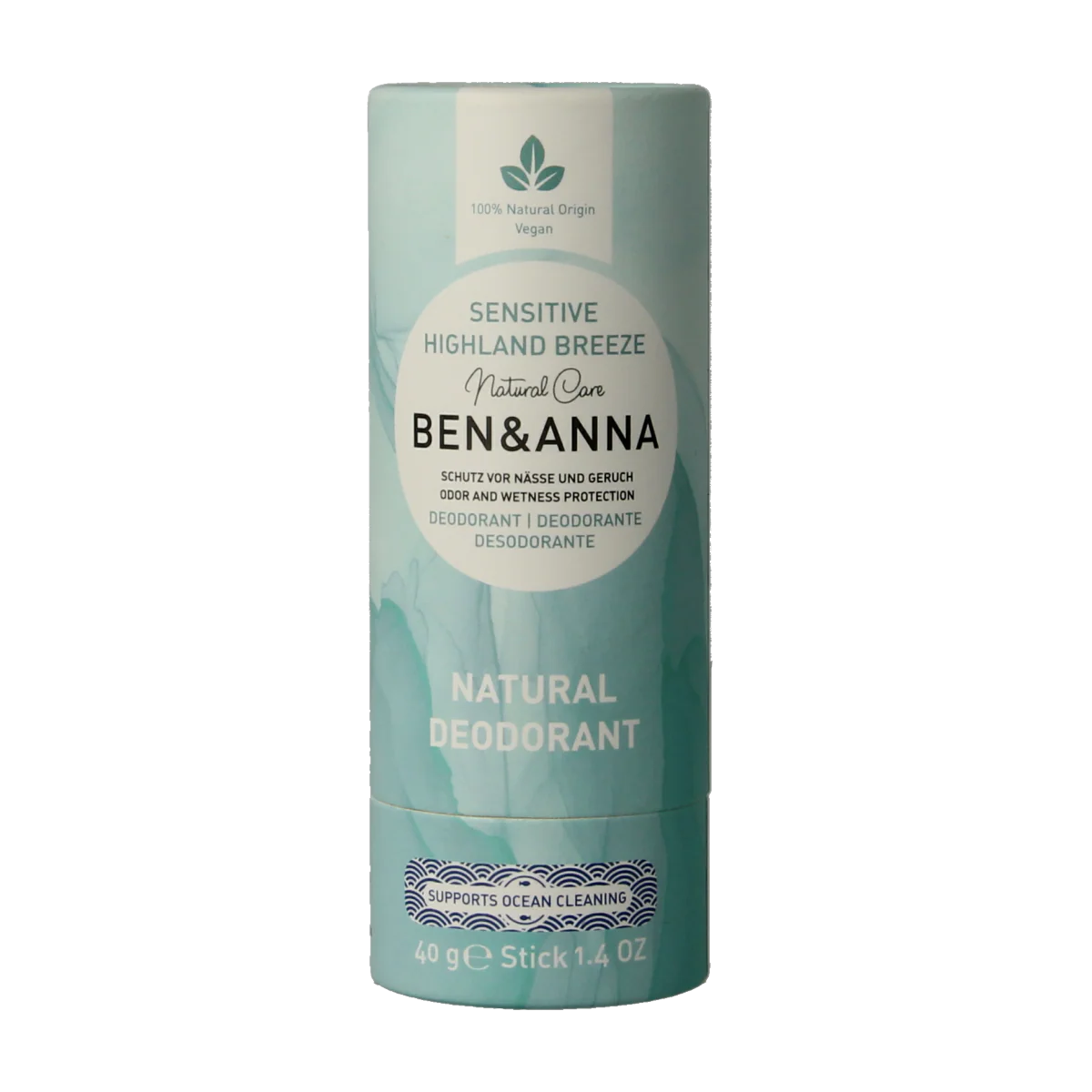 Ben & Anna Deodorant highland breeze sensitive papertube 40.00 Gram
