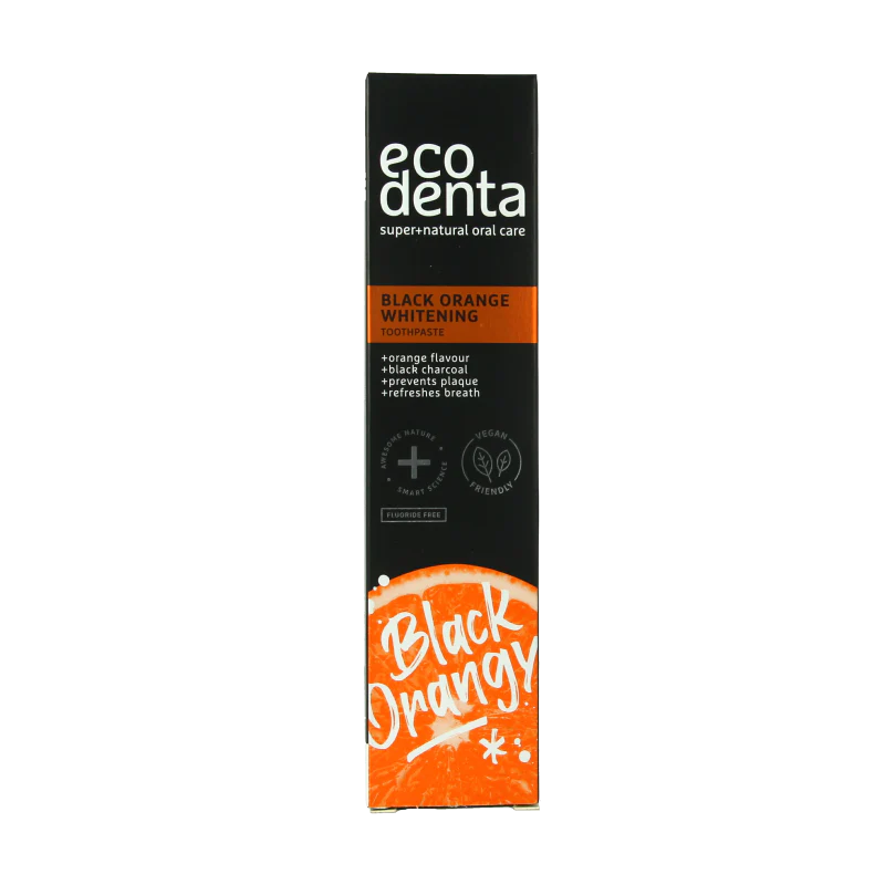 Ecodenta Tandpasta black orange whitening 100 Milliliter
