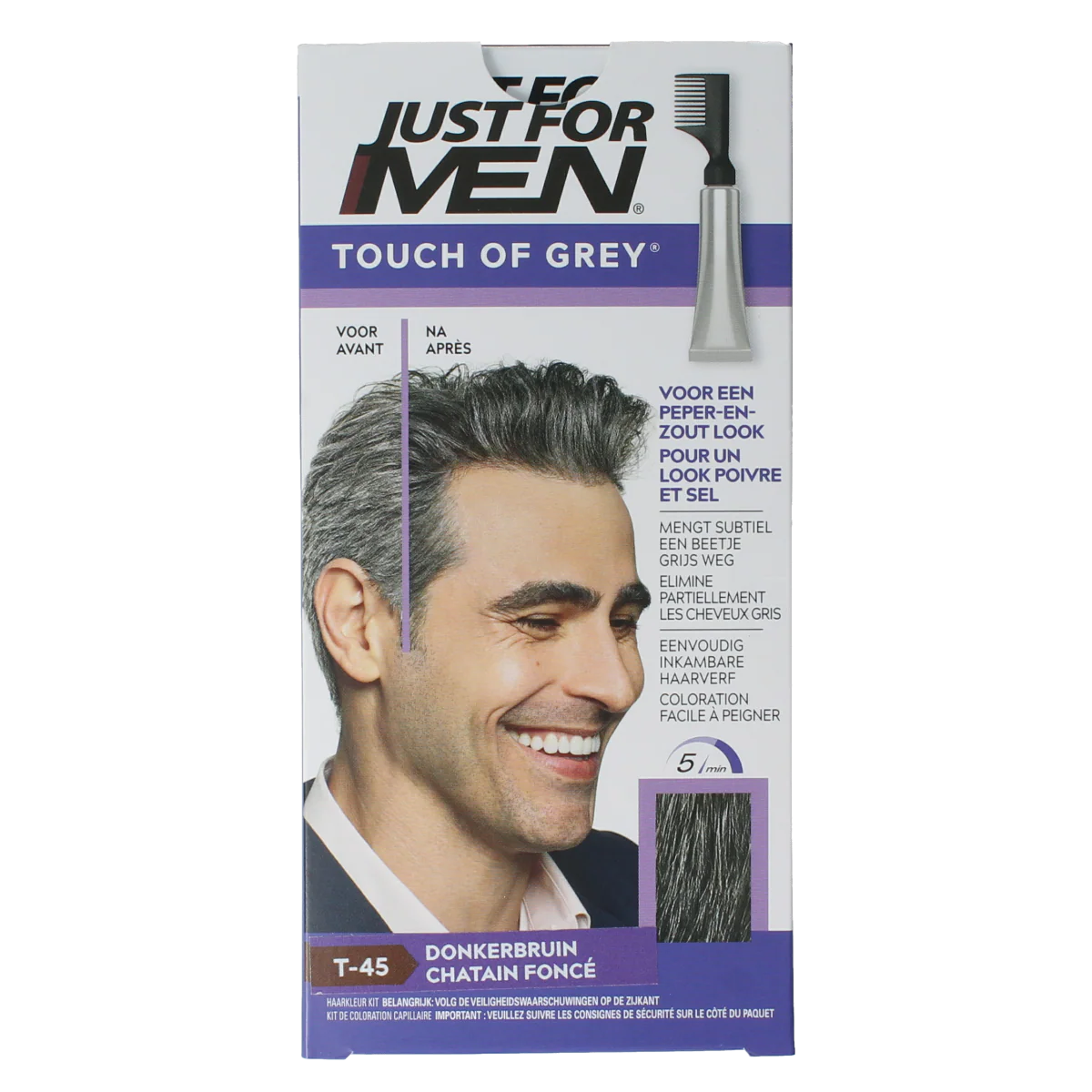 Just For Men Touch of grey T-45 donkerbruin 40 Gram