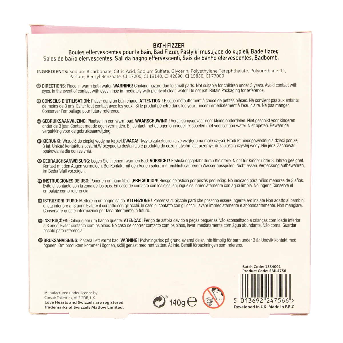 IDC Institute Institute hearts bath bomb  1.00 Stuks