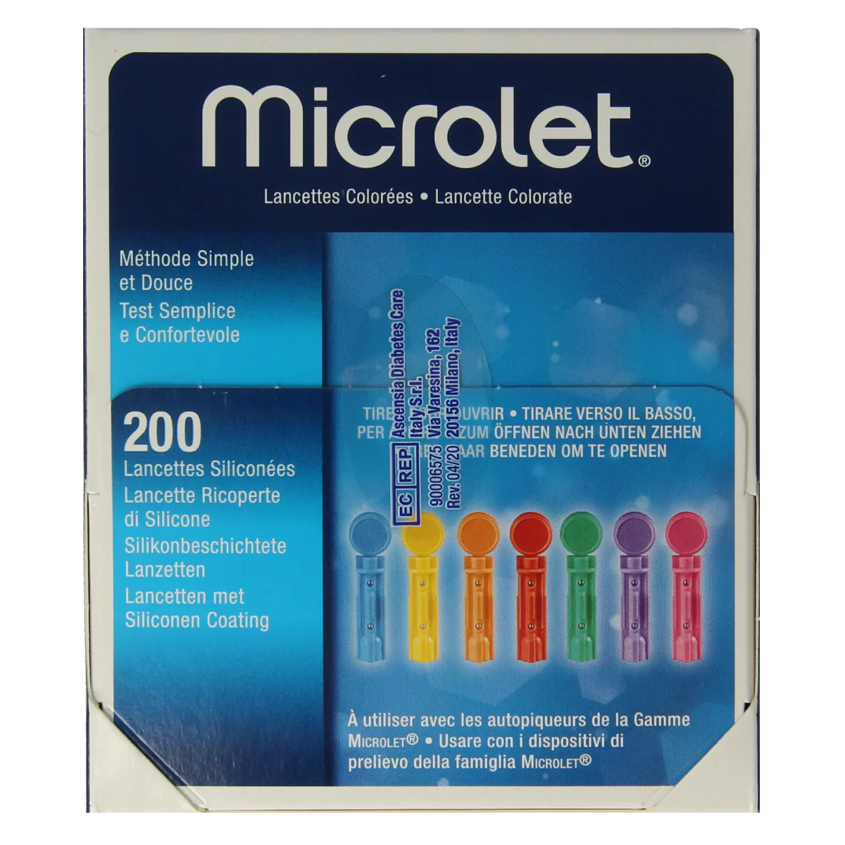 Bayer Microlet lancet gekleurd P6571 1.00 Stuks