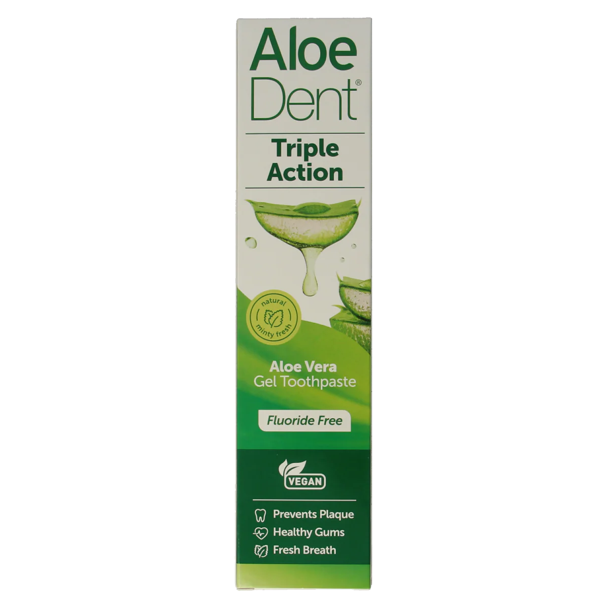 Optima Tandpasta aloe vera triple action fluor free 100.00 Milliliter