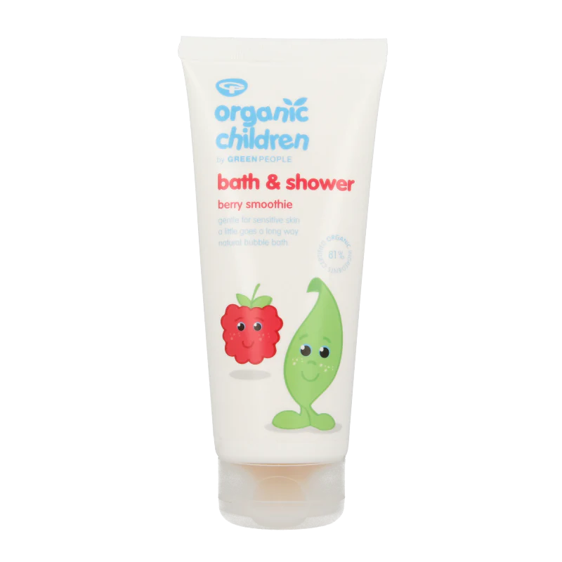 Green People Organic children bad- & douchegel berry smoothie 200 Milliliter