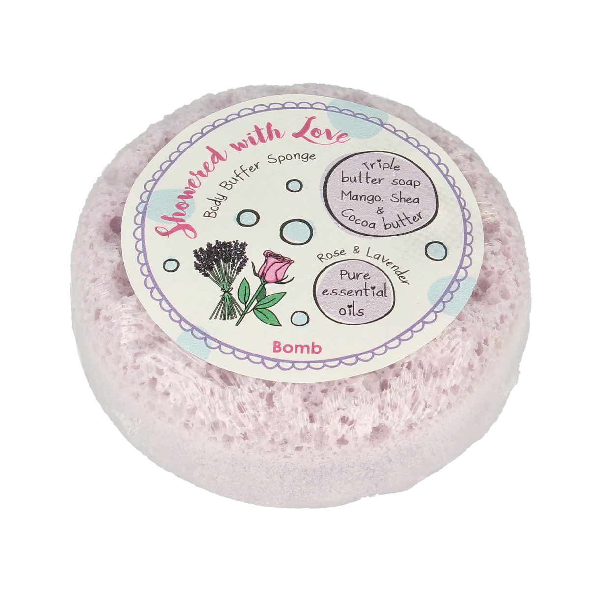 Bomb Cosmetics shower sponge with love  1.00 Stuks