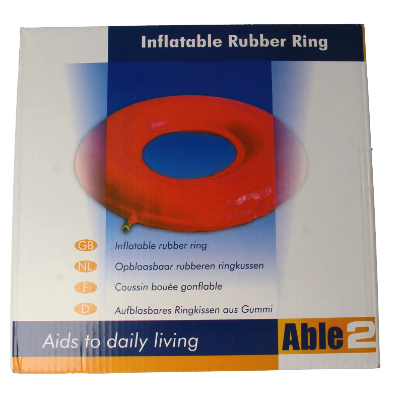 Able 2 Ringkussen opblaasbaar rubber 46 cm  1 Stuks