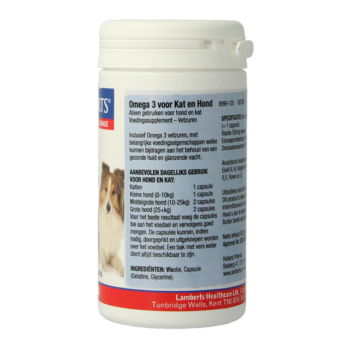 Lamberts Omega 3 voor dieren hond en kat 120.00 Capsules