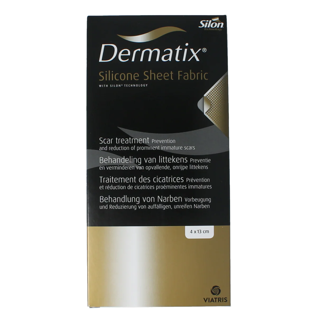 Dermatix Dermatix siliconen sheet fabric 4x13cm 1.00 Stuks