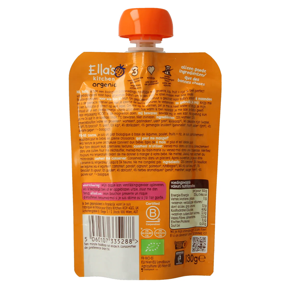 Ella’s Kitchen Kiplekkere ovenschotel tijm 6+ maanden bio 130.00 Gram