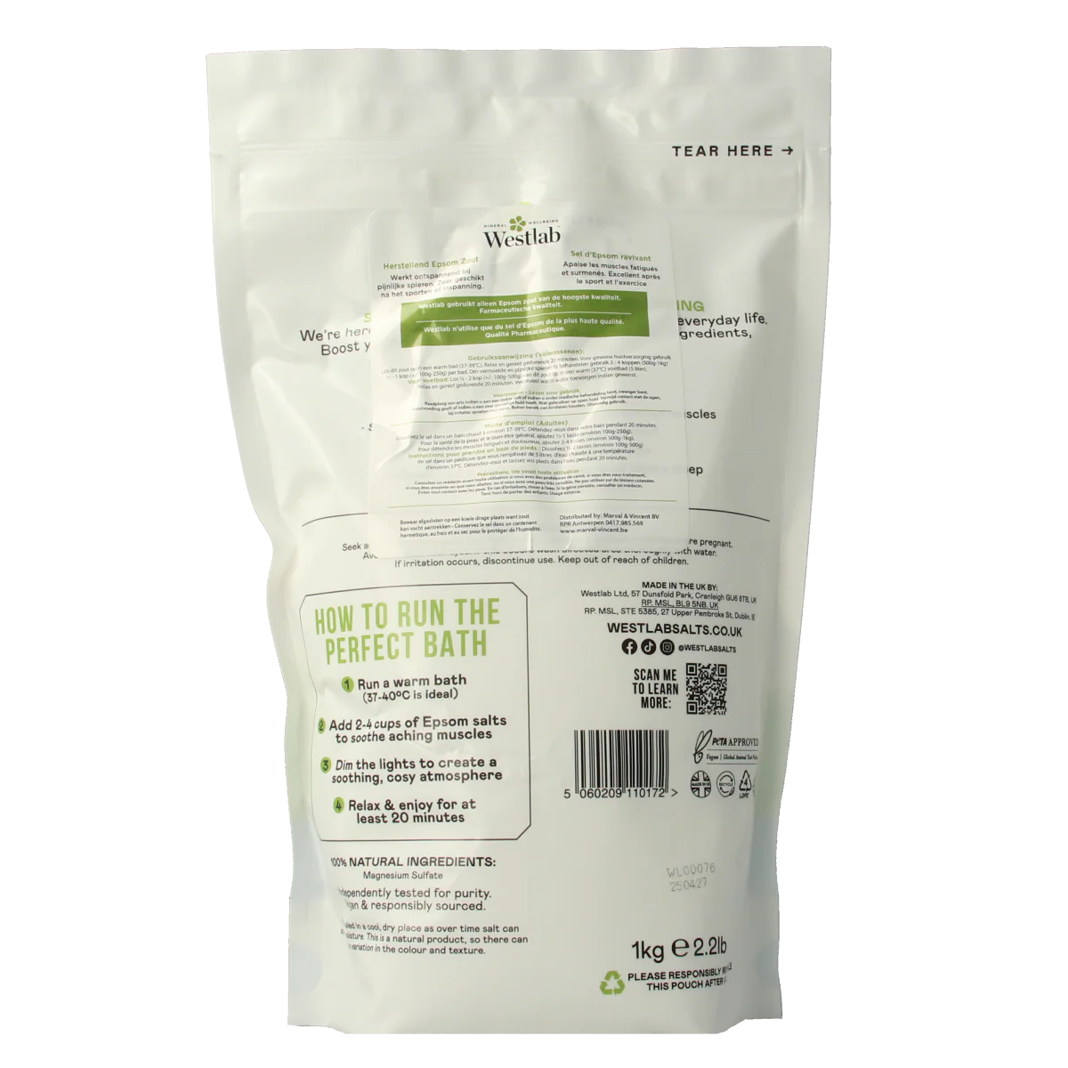 Westlab Badzout Epsom herstellend 1.00 Kilogram