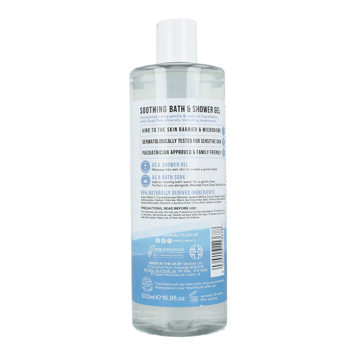 Westlab Bad en douchegel dode zee mineralen 500.00 Milliliter