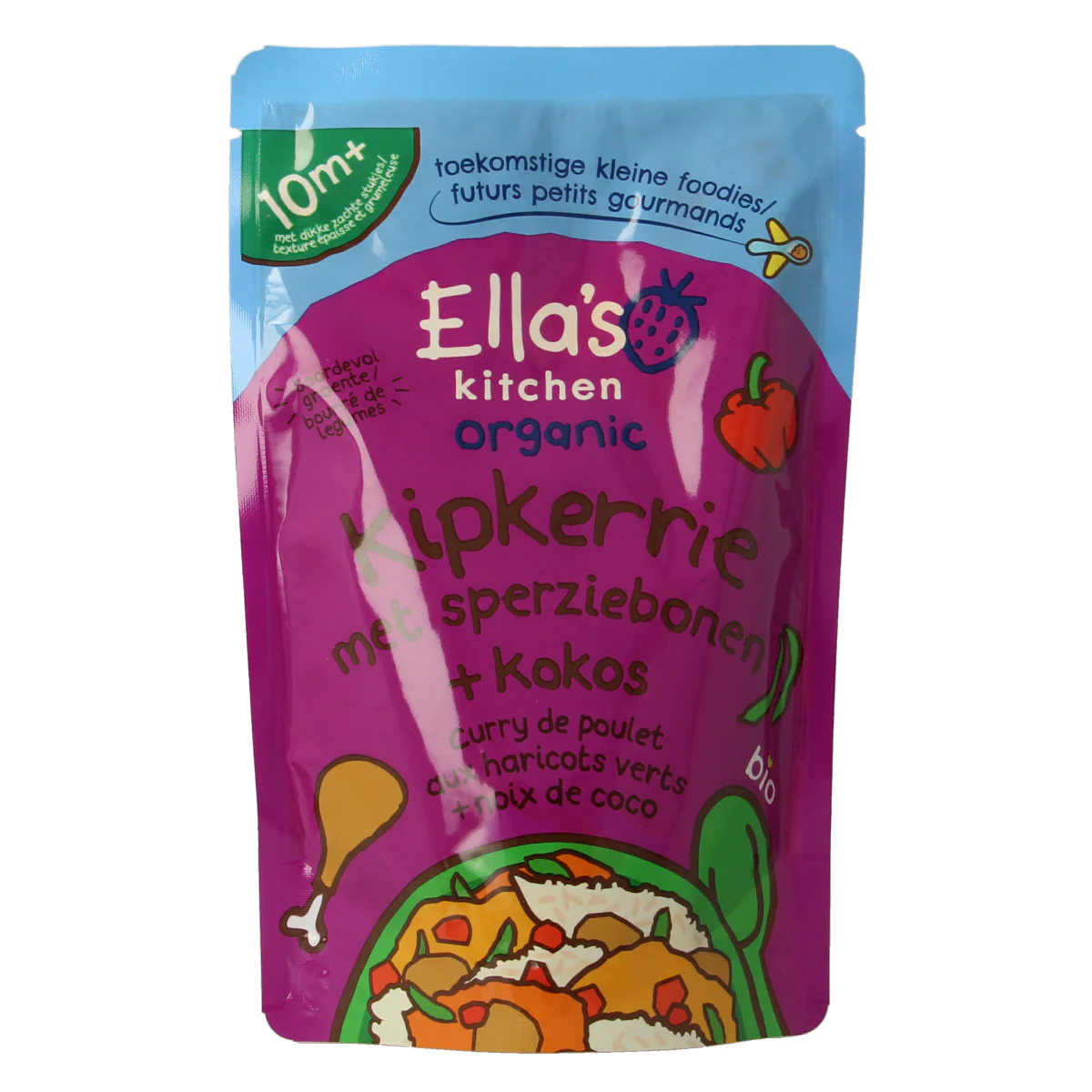 Ella’s Kitchen Kipkerrie sperzieboon kokos 10+ maanden bio 190.00 Gram