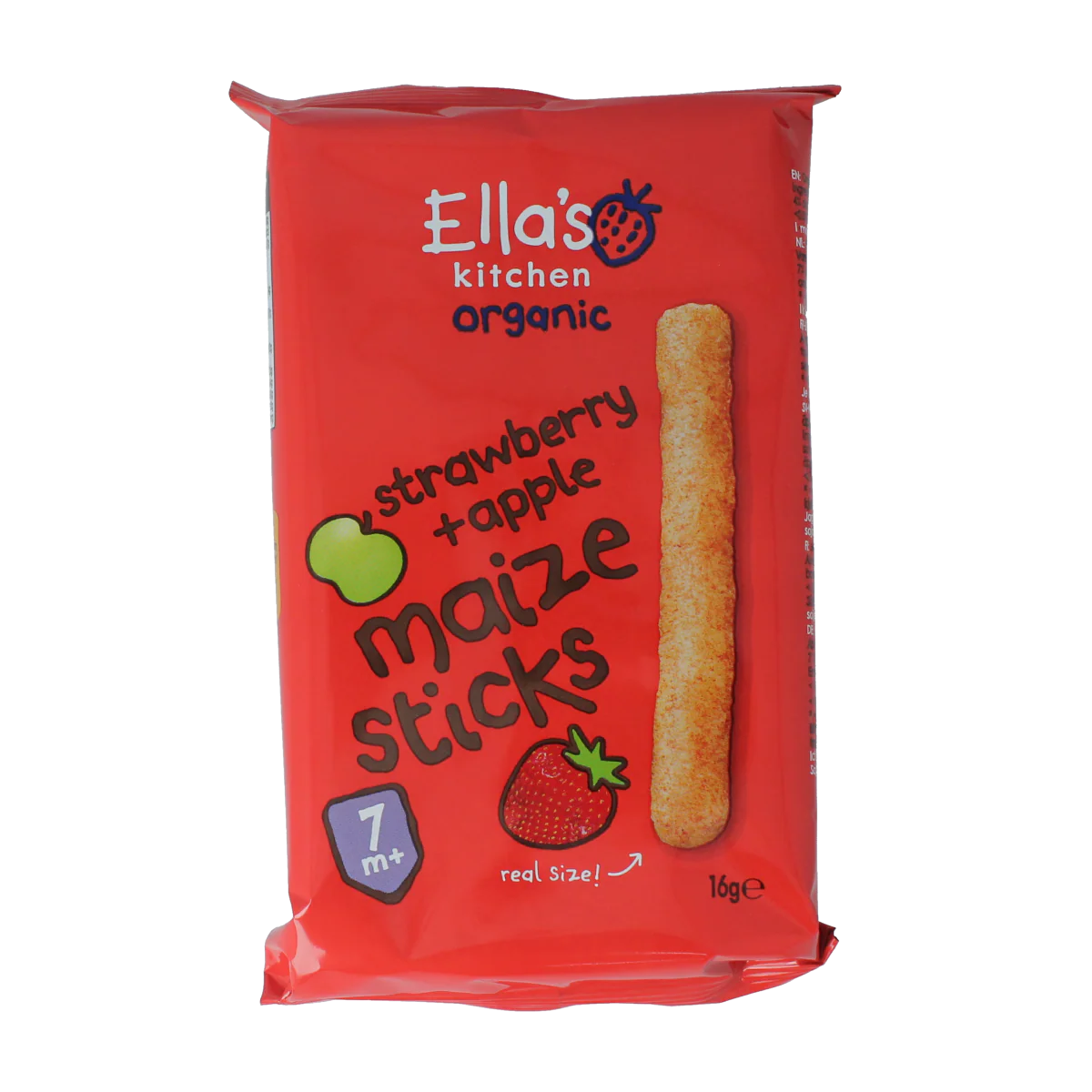 Ella’s Kitchen Maize sticks aardbei/appel 7+ maanden bio 16.00 Gram