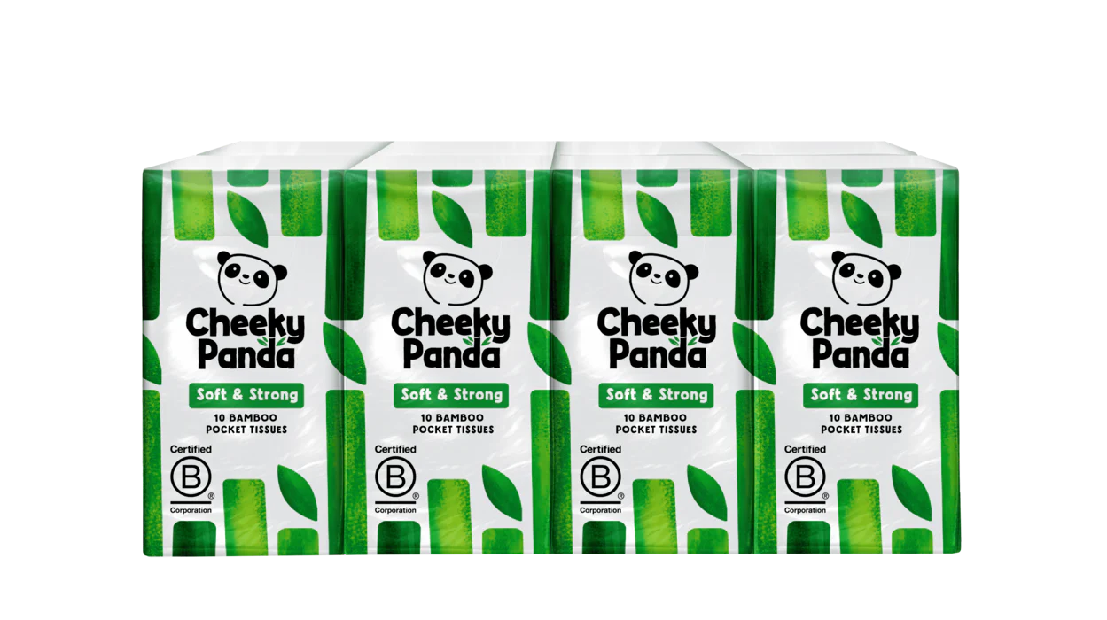 The Cheeky Panda Bamboo zakdoekjes 8 x 10 stuks 8 Stuks
