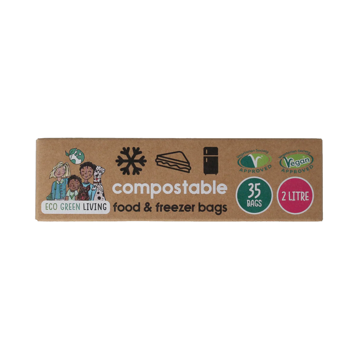 Eco Green Living Diepvrieszakken 2 liter 35.00 Stuks