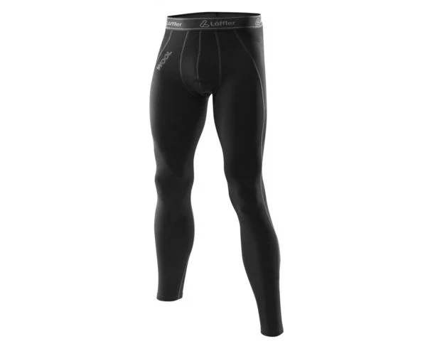 Loffler Warm+ Thermobroek Lang Wol Heren – Zwart