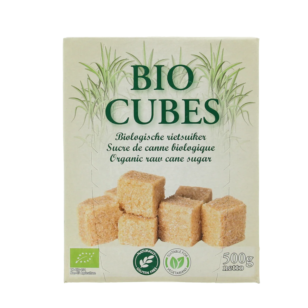 Hygiena Cubes rietsuikerklontjes bio 500.00 Gram