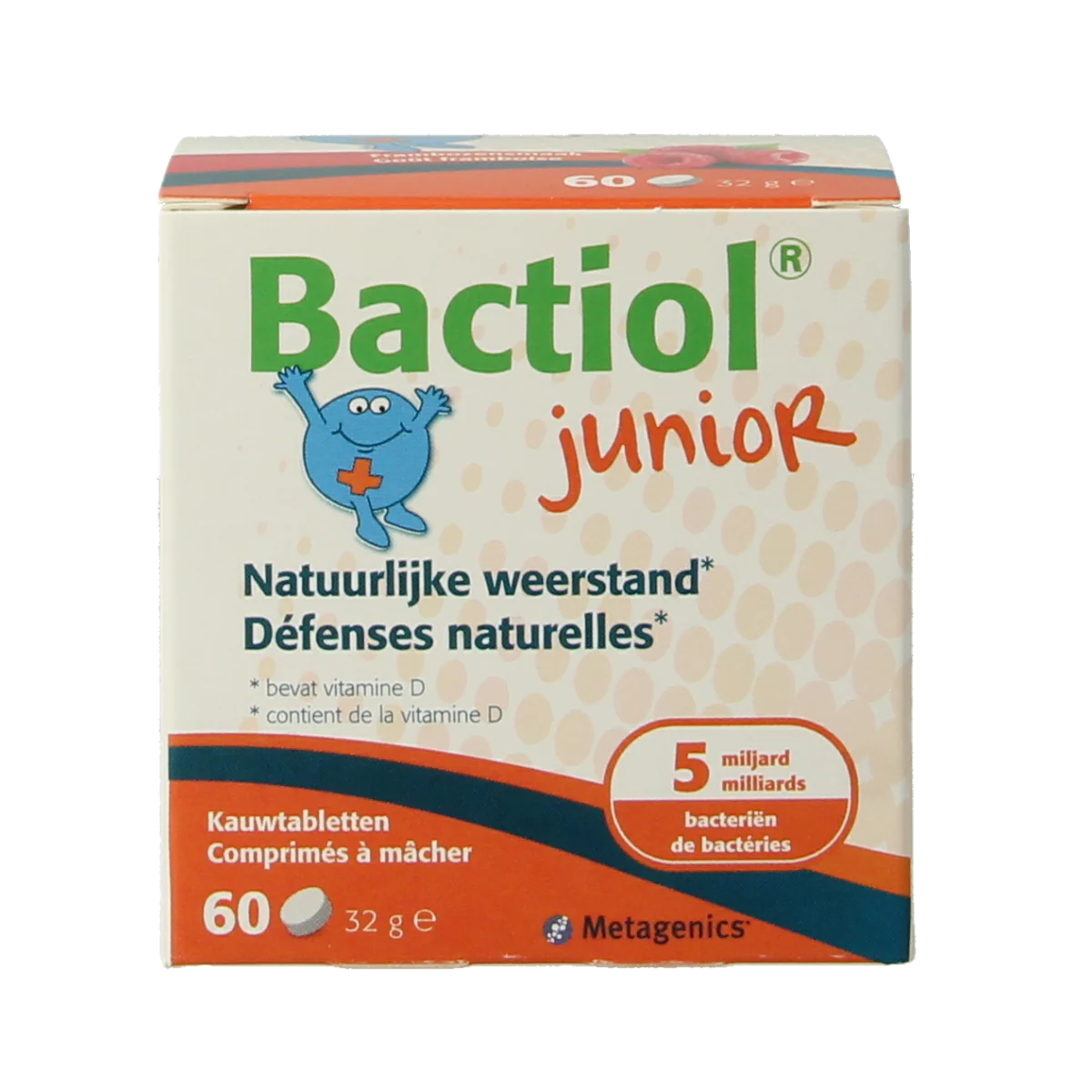Metagenics Bactiol junior chew 60.00 Kauwtabletten