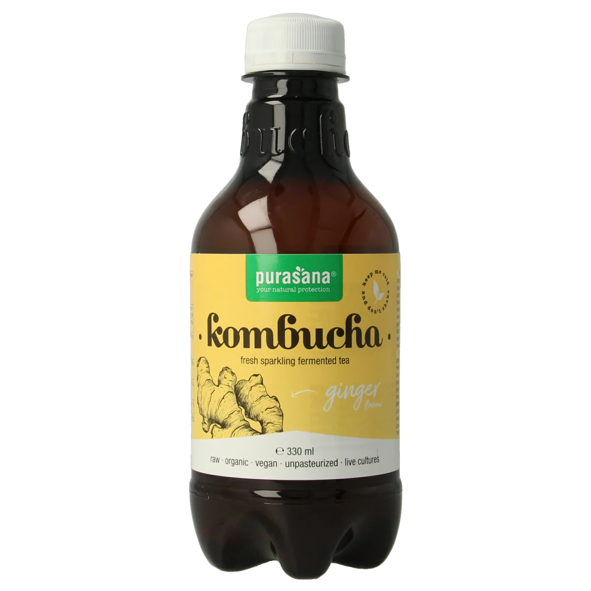 Purasana Kombucha gember vegan bio 330.00 Milliliter