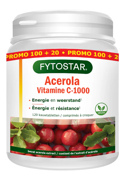 Fytostar Acerola vitamine C 1000 120 Kauwtabletten