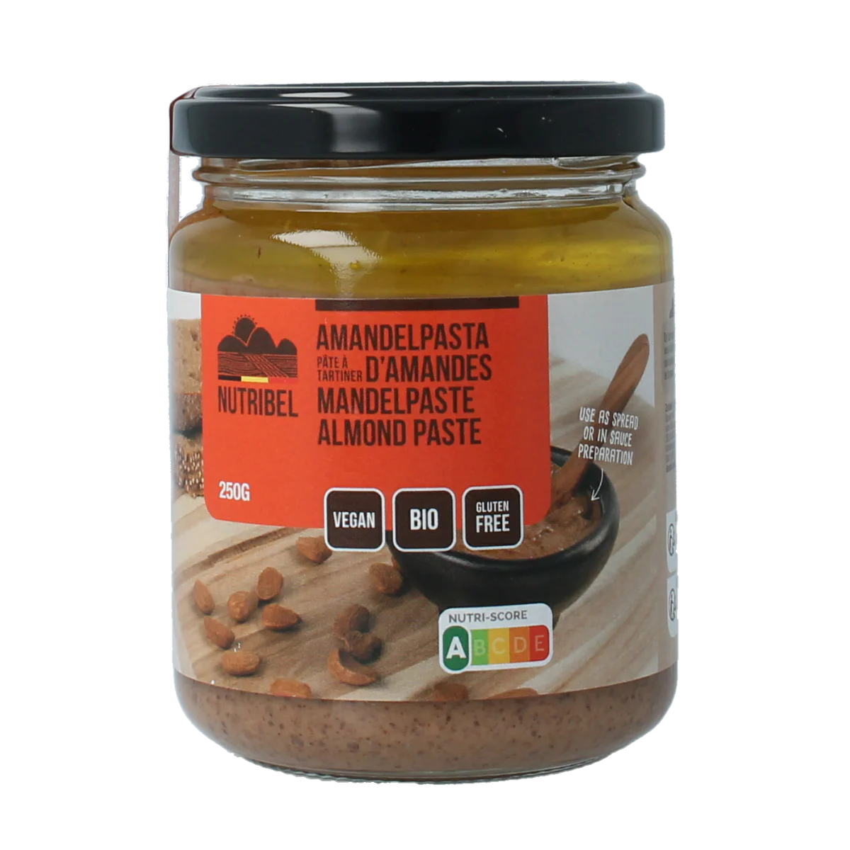 Nutribel Amandelpasta bio 250.00 Gram
