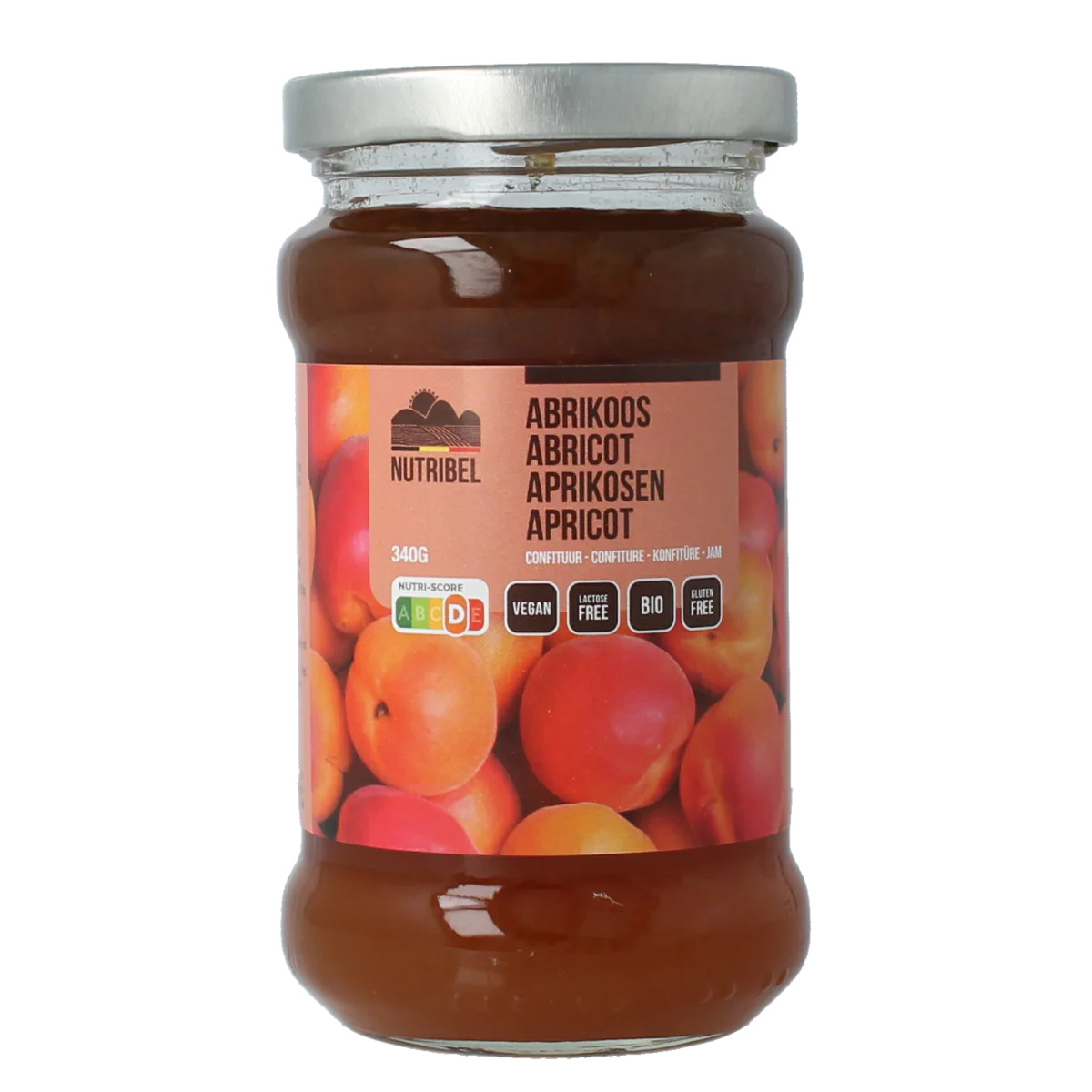 Nutribel Abrikozen confituur bio 340.00 Gram