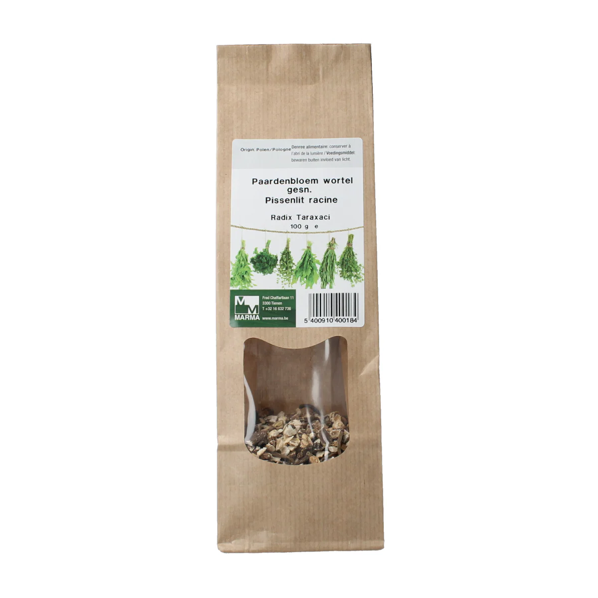 Marma Paardenbloem wortel gesneden 100 Gram
