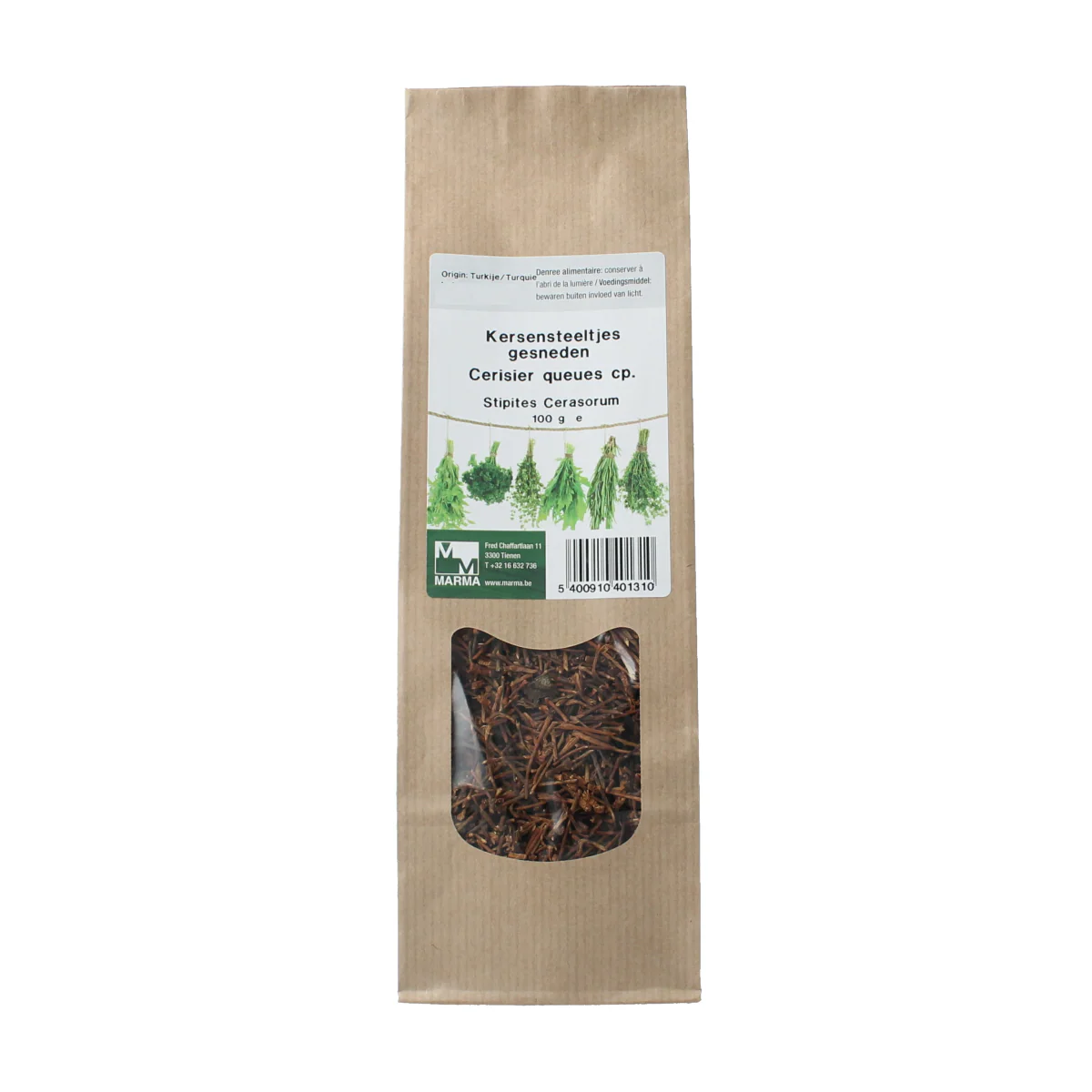 Marma Kersensteeltjes gesneden 100.00 Gram