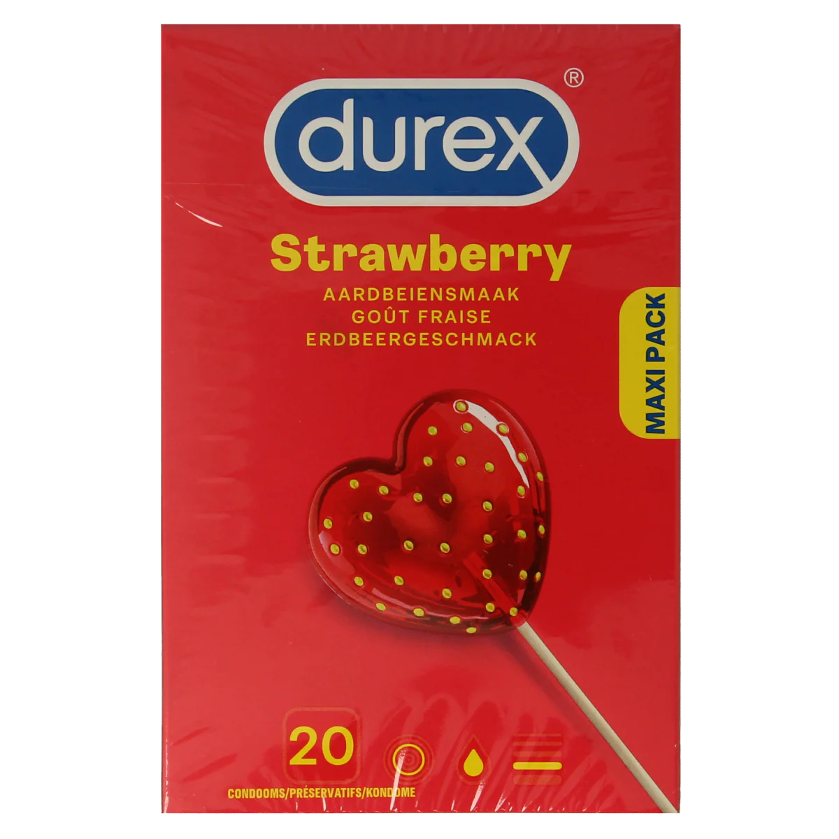 Durex Condooms sexy strawberry 20.00 Stuks