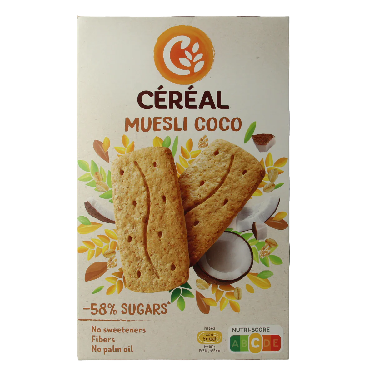 Cereal Koekjes muesli/cocos 200.00 Gram