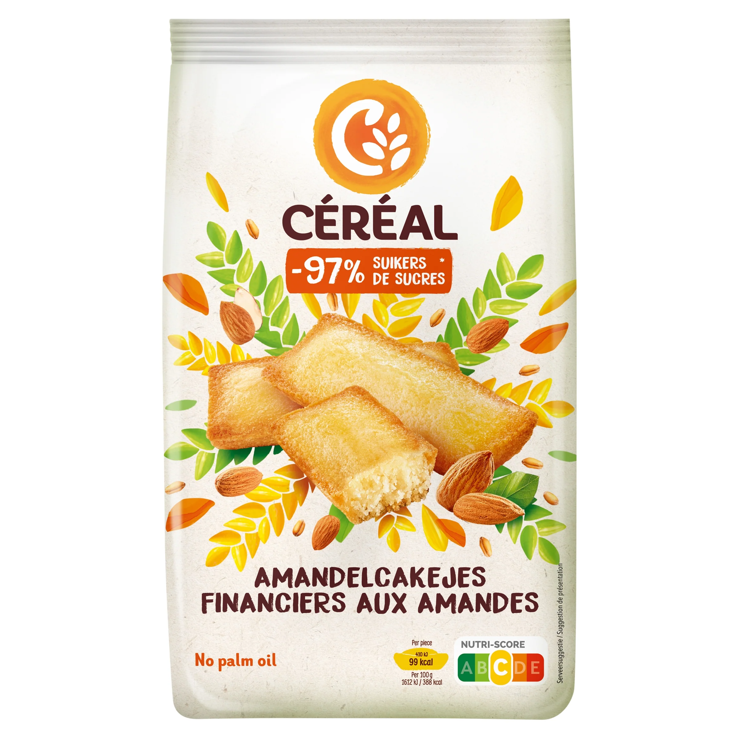 Cereal Amandelcakejes minder suikers 175.00 Gram