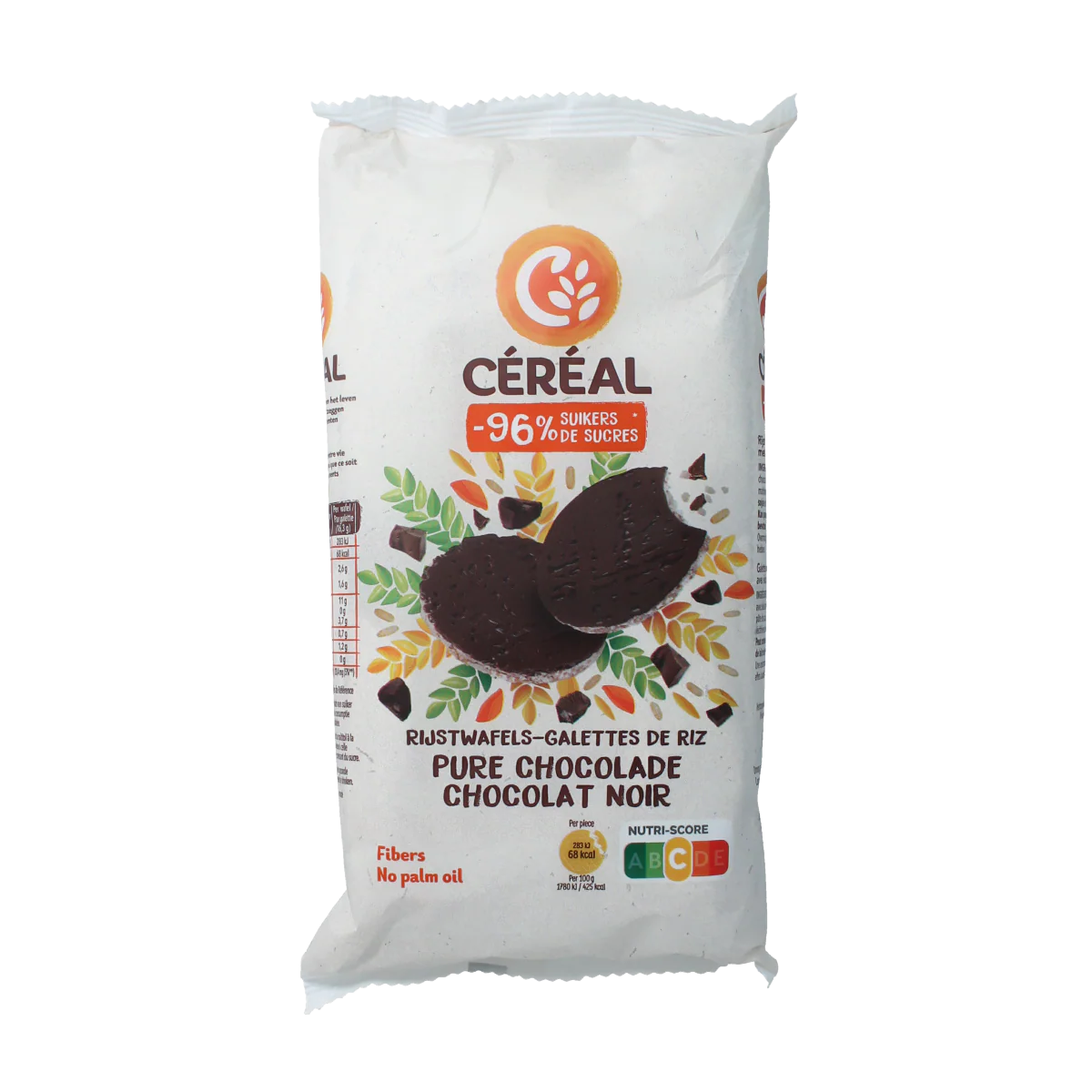 Cereal Rijstwafels pure chocolade 130.00 Gram
