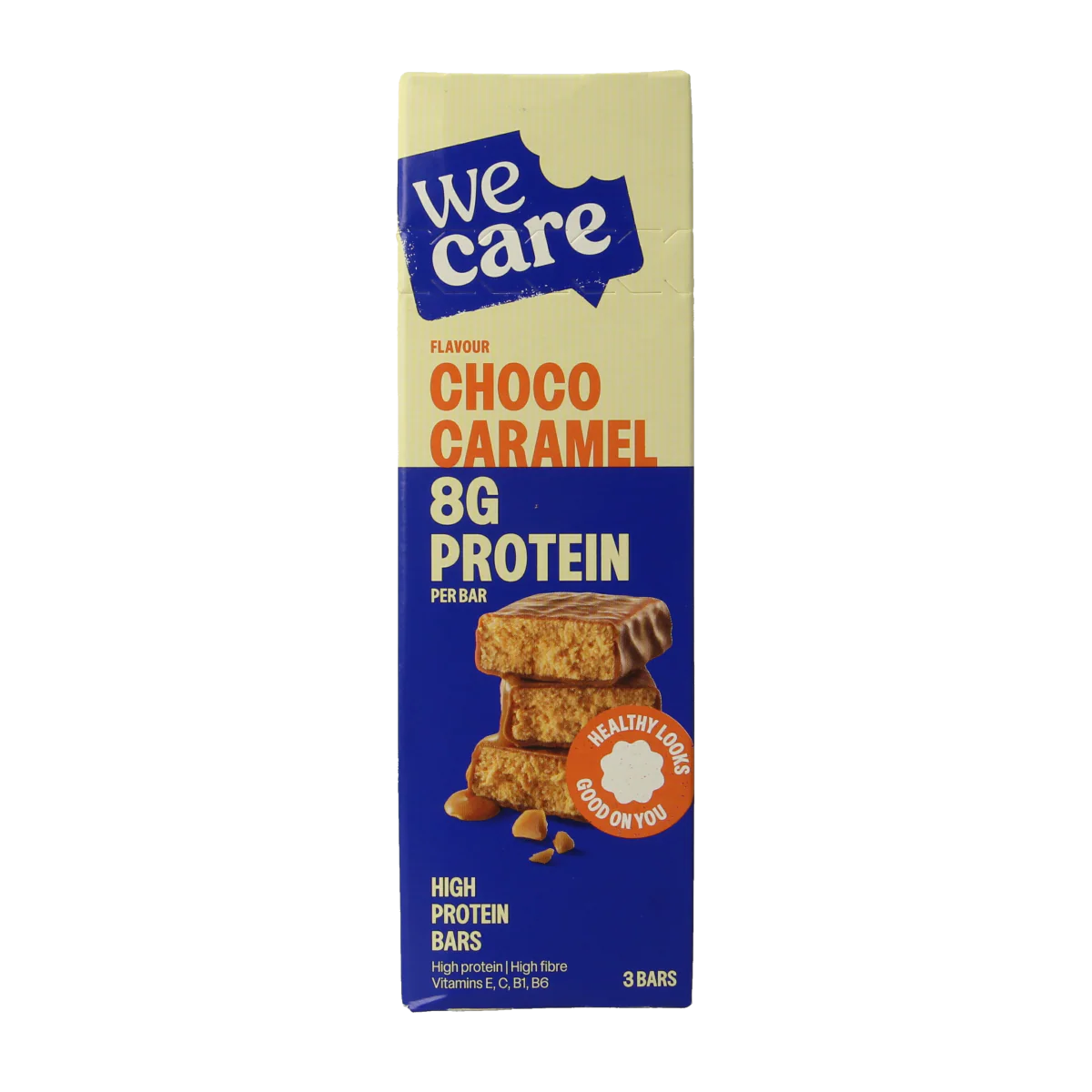 WeCare High protein bars choco caramel 81.00 Gram