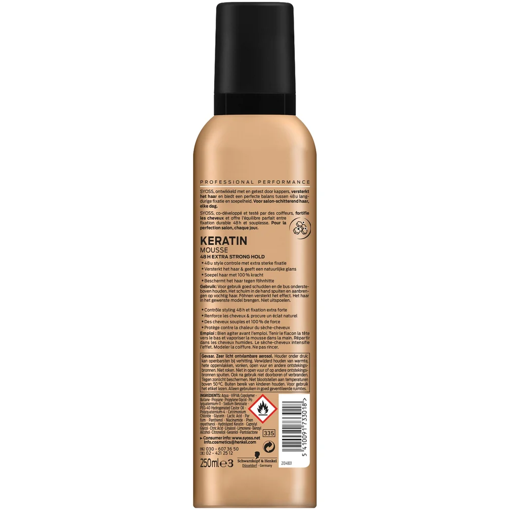 Syoss Mousse keratine haarmousse 250 Milliliter