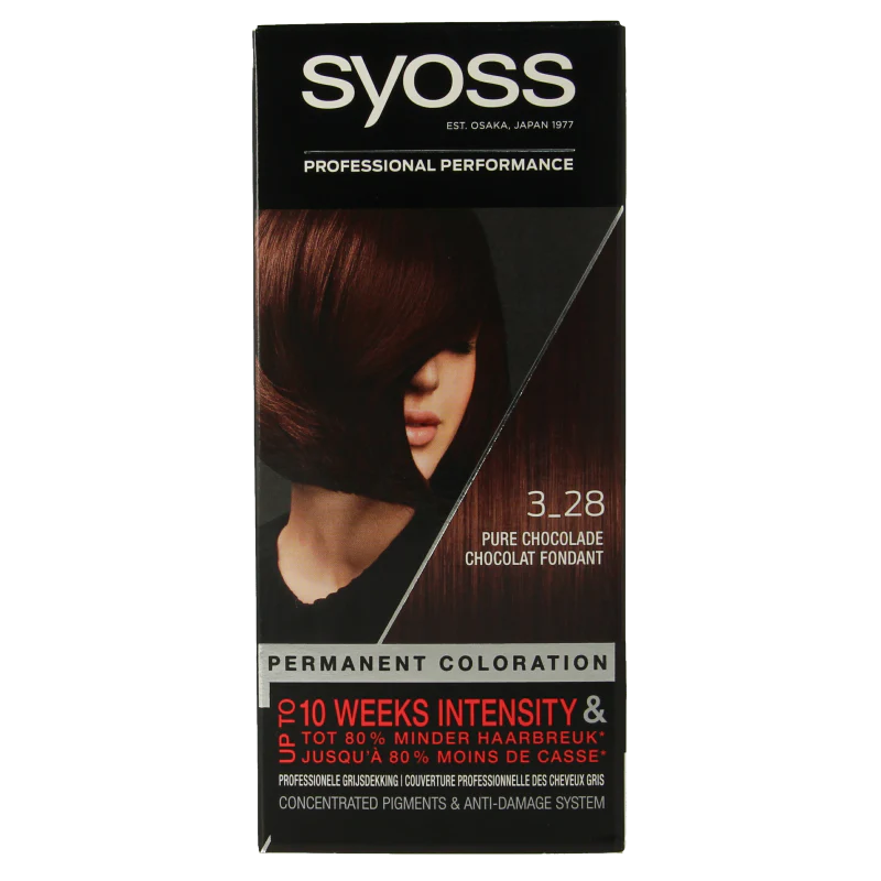 Syoss Color baseline 3-28 pure chocolade haarverf 1 Set