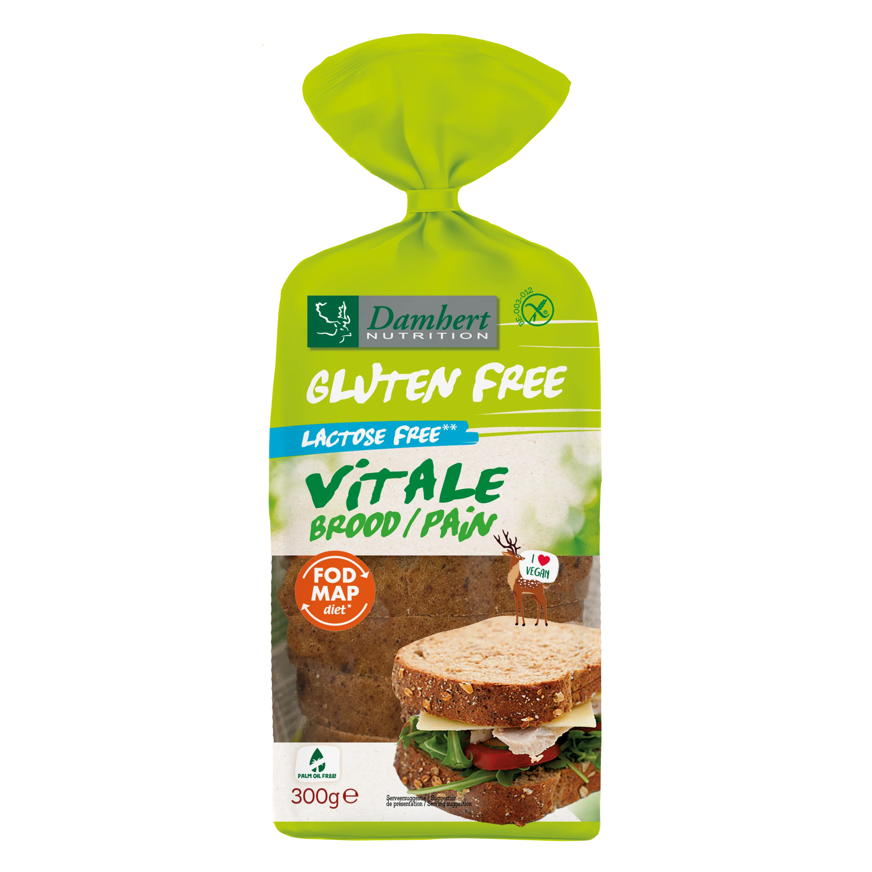 Damhert Vitale brood glutenvrij 300.00 Gram