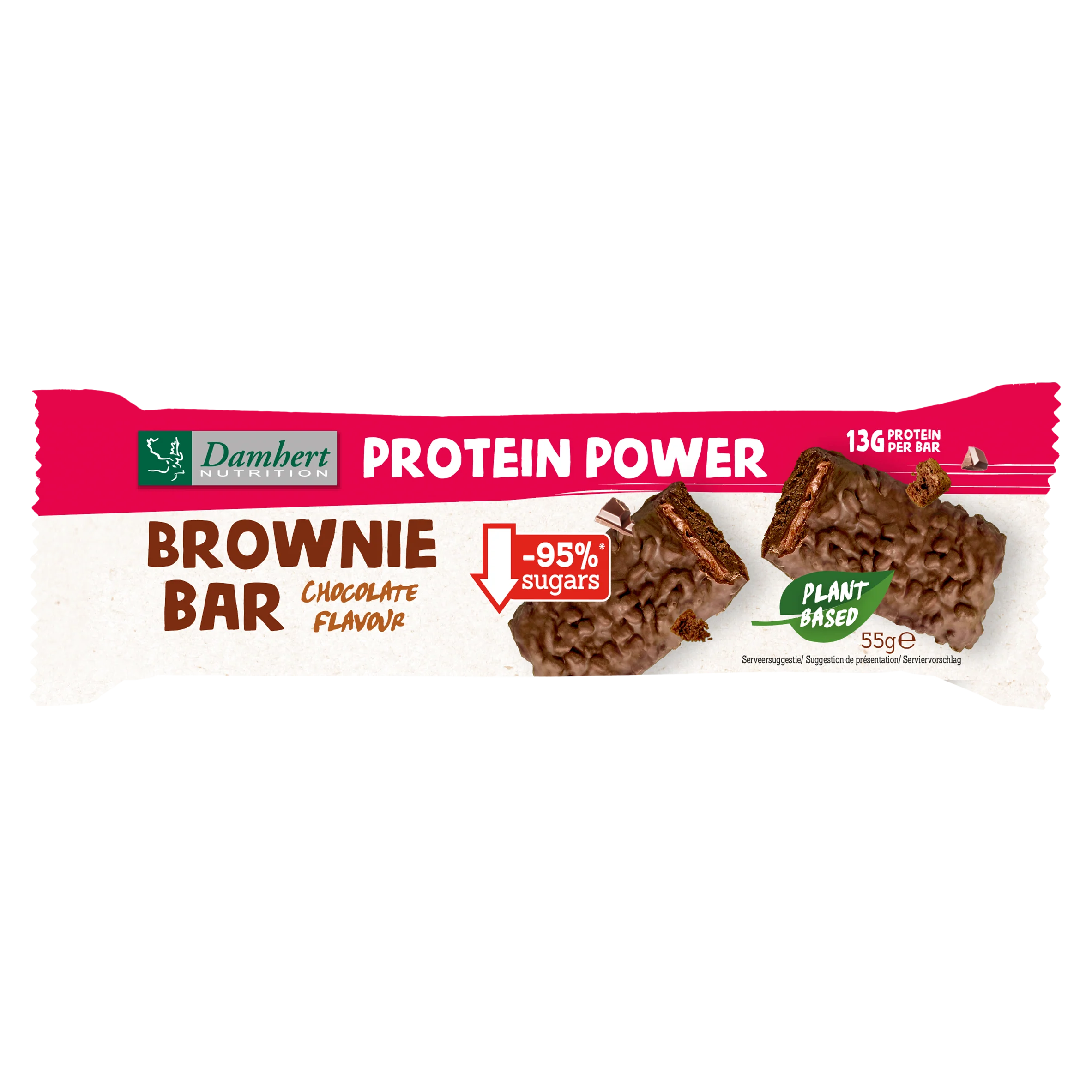 Damhert Protein brownie bar glutenvrij 55.00 Gram