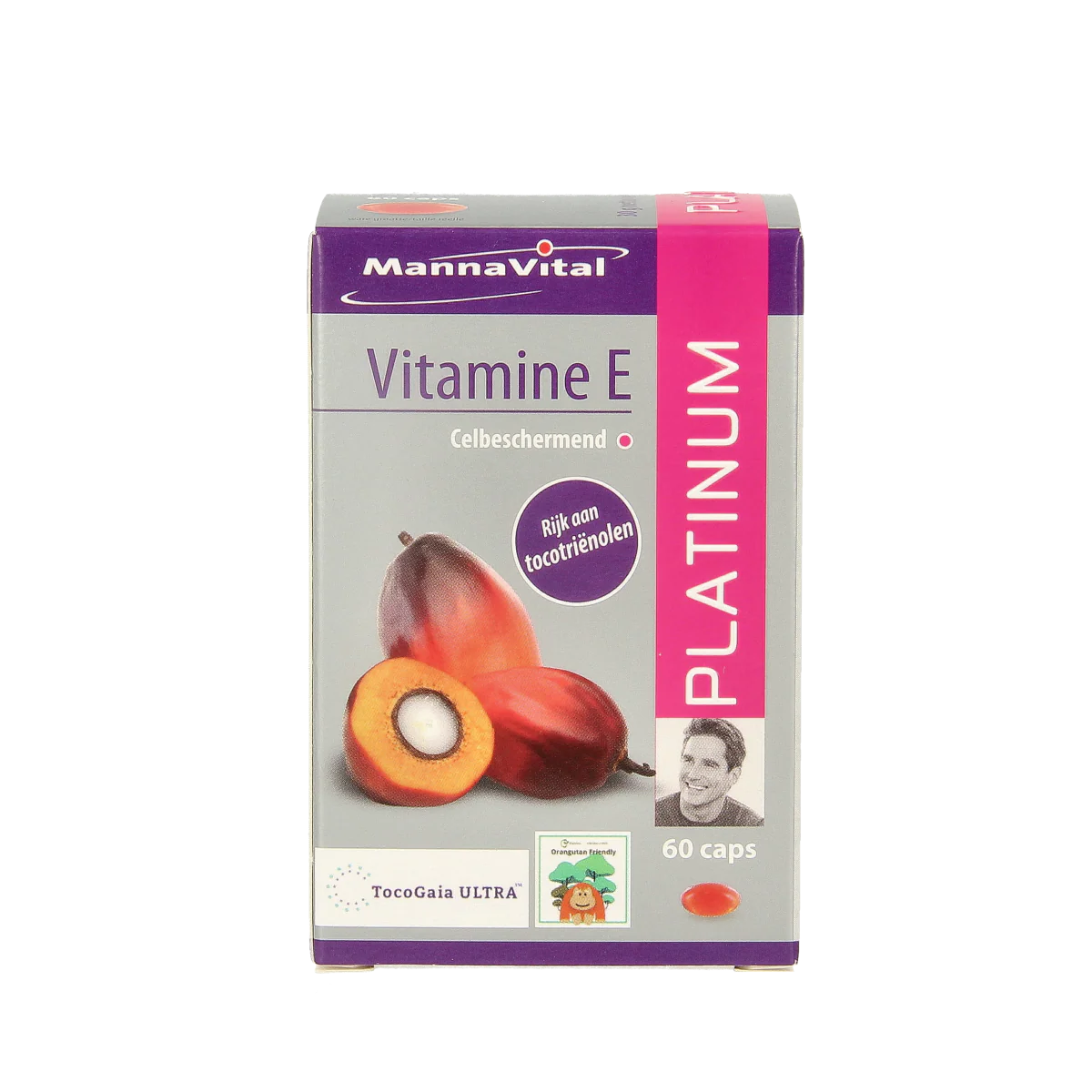 Mannavital Vitamine E platinum 60.00 Vegetarische capsules