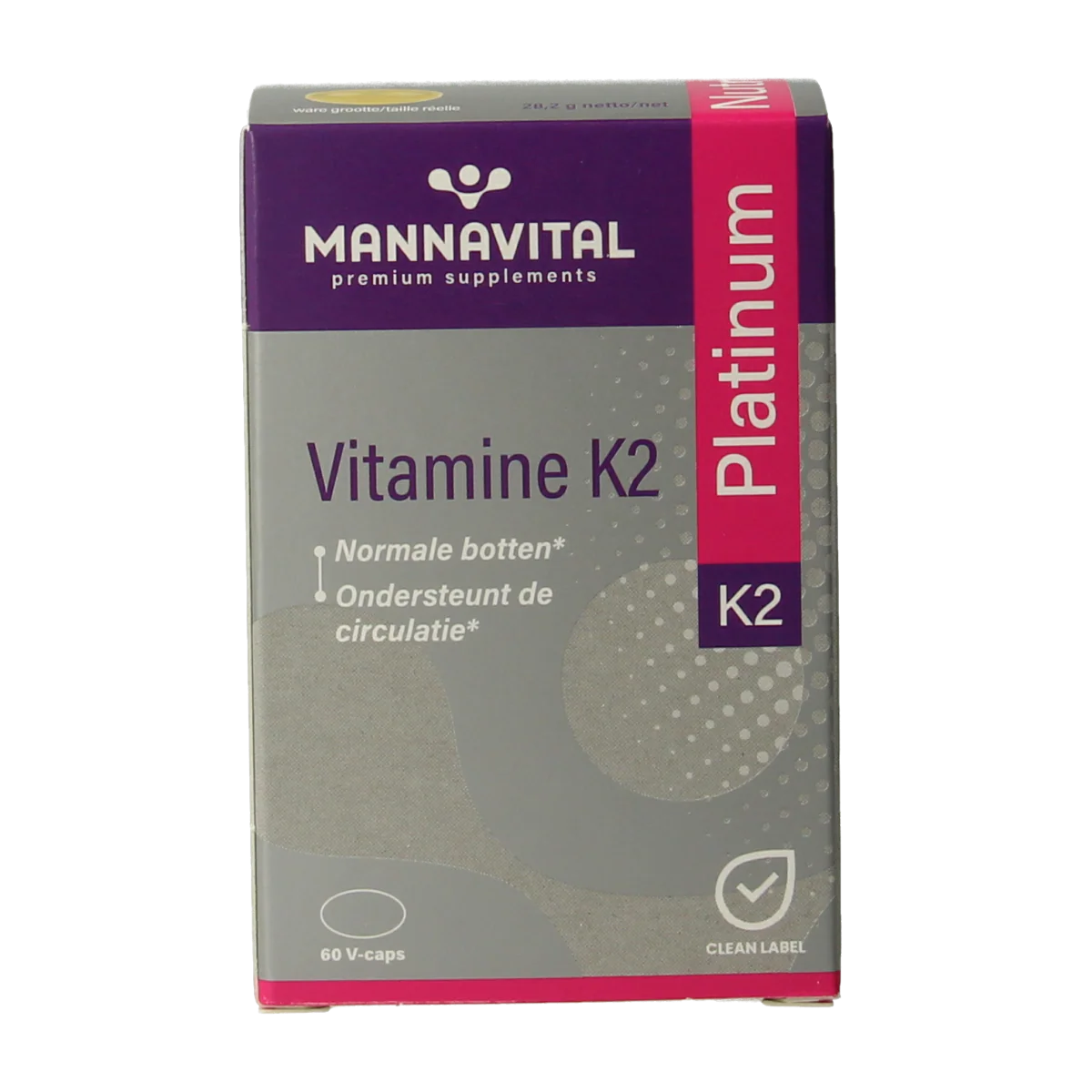 Mannavital Vitamine K2 60.00 Vegetarische capsules