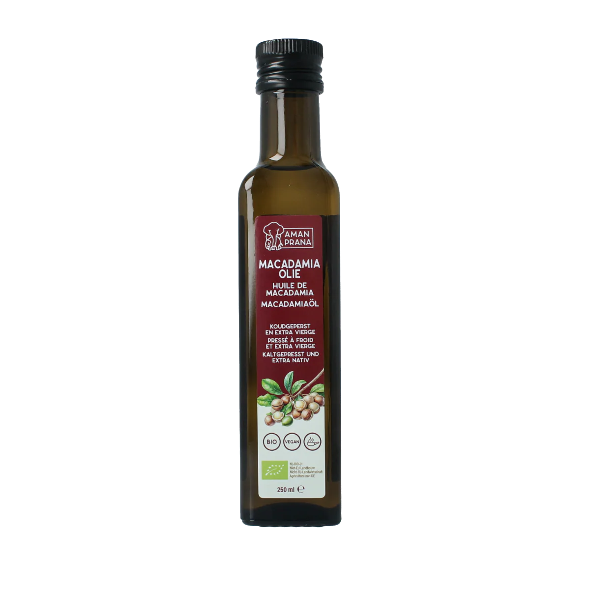 Amanprana Macadamia olie bio 250.00 Milliliter