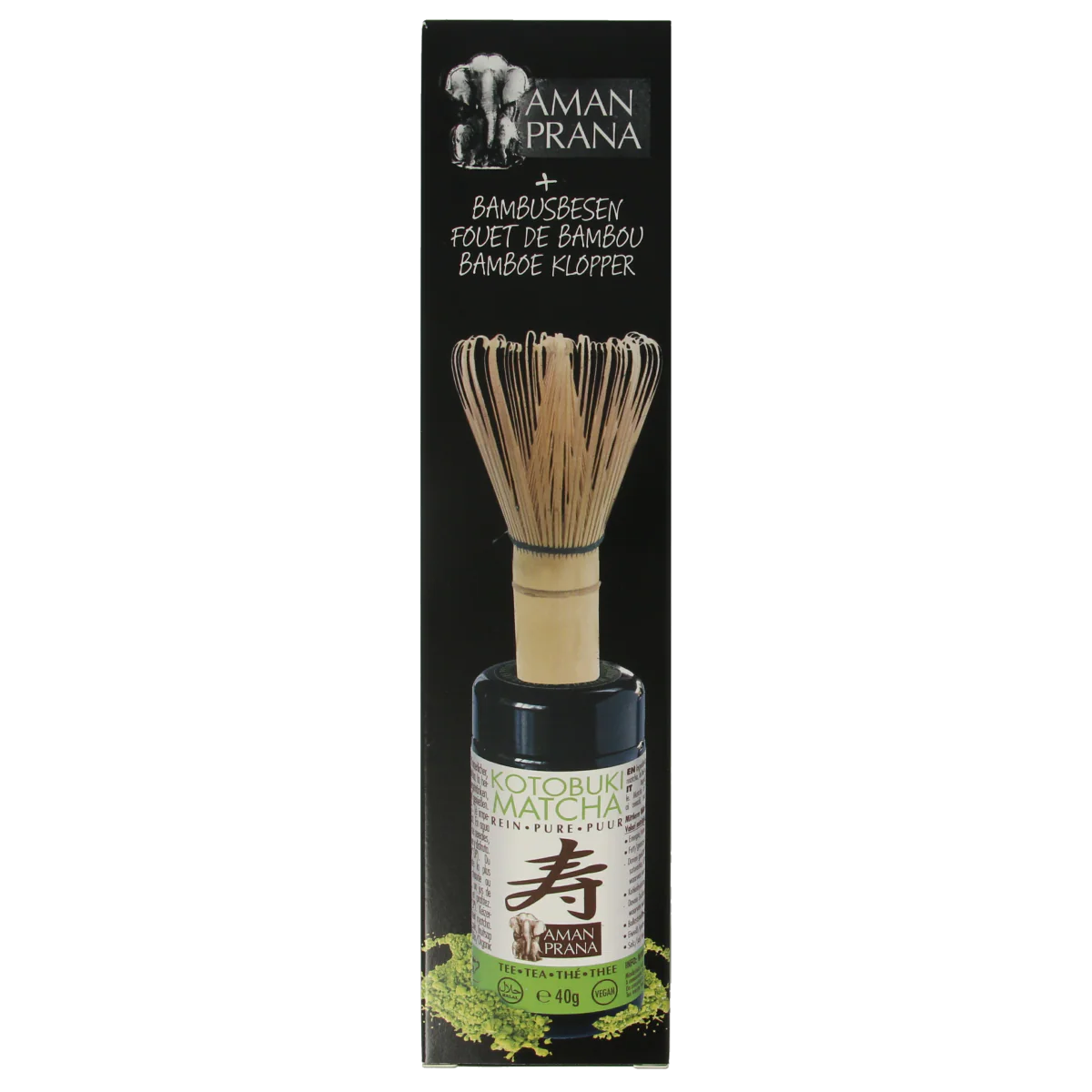 Amanprana Kotobuki matcha + bamboe klopper bio 40.00 Gram