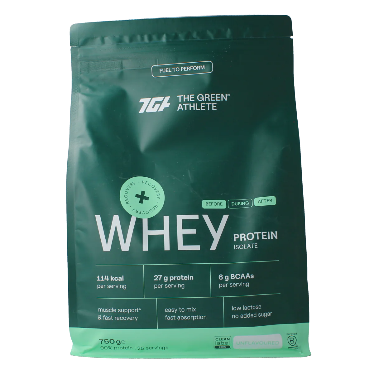 The Green Athlete Whey protein isolate  unflavoured 750.00 Gram
