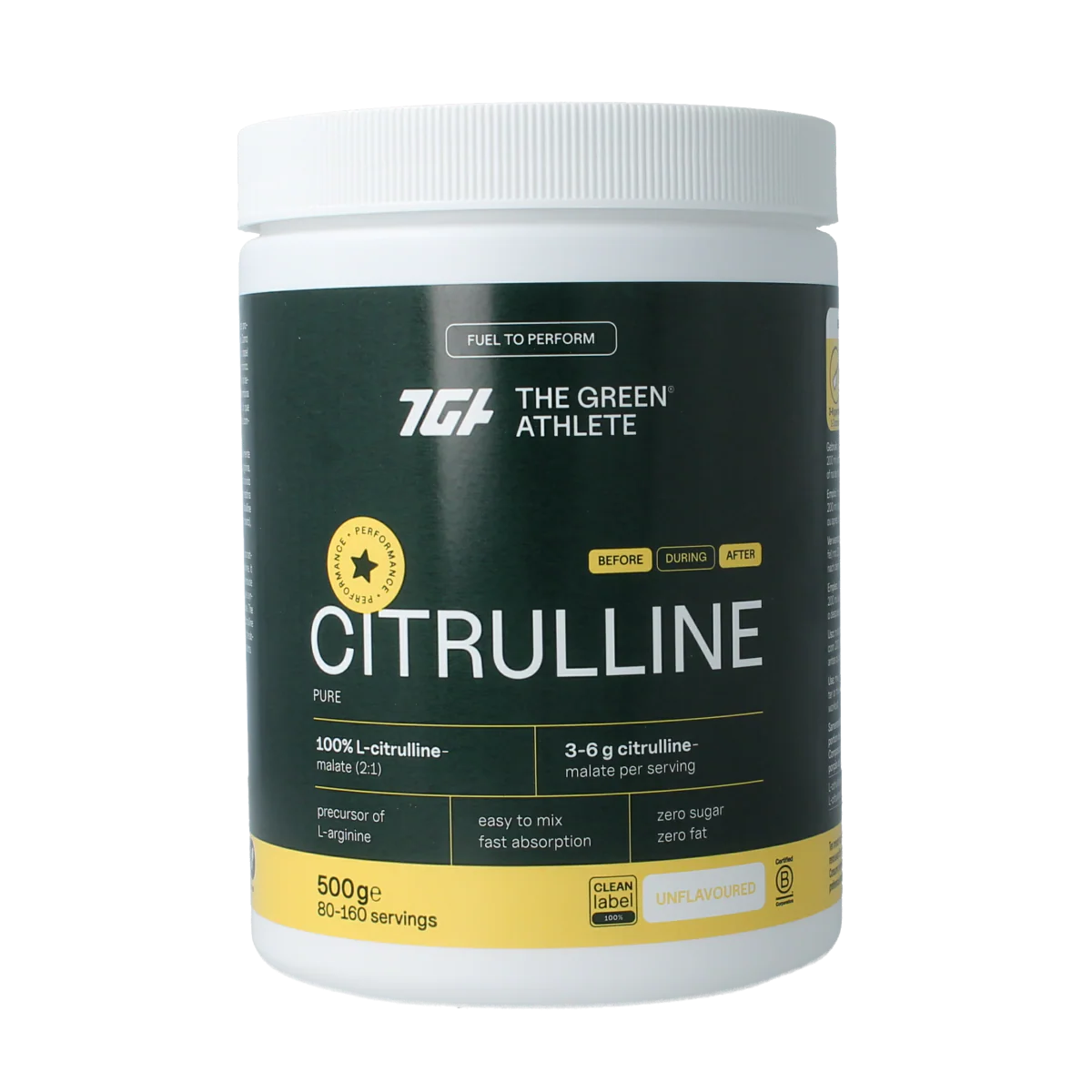 The Green Athlete L-Citrulline malate 500.00 Gram