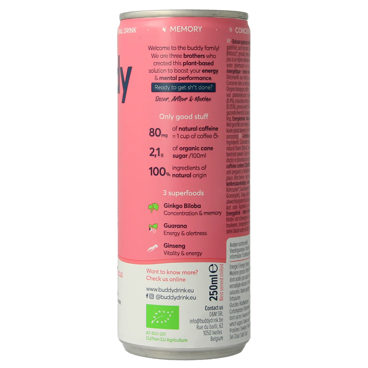 Buddy Drink pomegranate hibiscus bio 250.00 Milliliter
